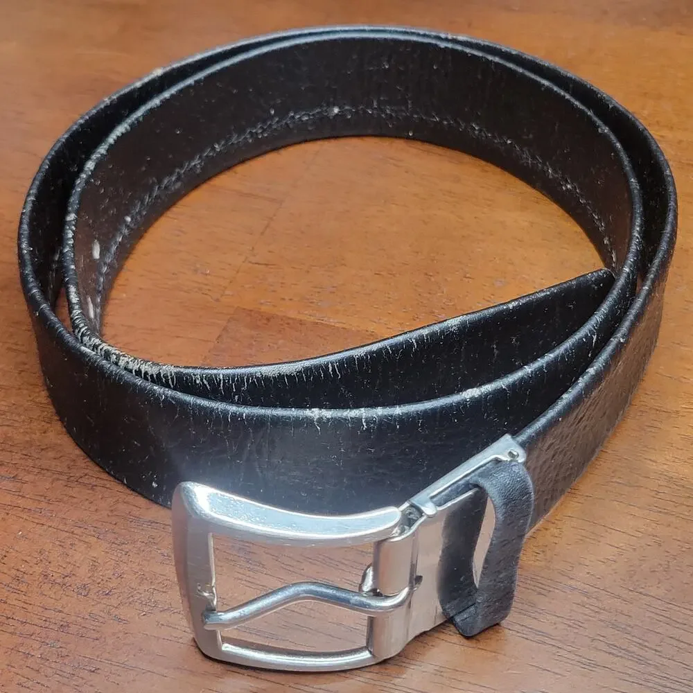 VTG Jacob Genuine Elephant Leather Belt w/ Buckle Made in Thailand Exotic✨️44/46